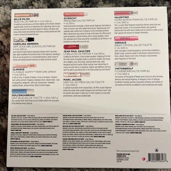 Ulta beauty Finds Fragrance 10 pc sampler vial perfume set atomizer $15 off $40 - Picture 3 of 3